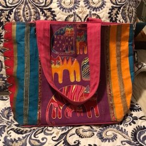 Laurel Burch Double Handled Large Tote - Cats